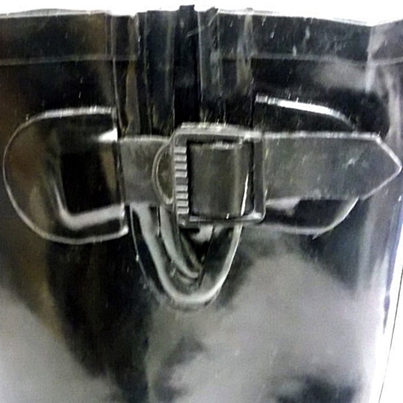 Misty Mountain Shiny Black Rubber Rain Boots - Picture 6 of 7